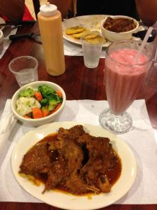Rabbit Fricassee With A Strawberry Shake