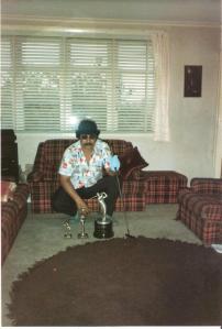 Dad Wearing A Fobby Shirt As Usual