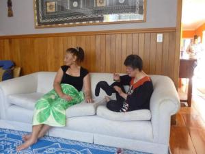 Mum & Aunty Ria Wearing Krit's Sock