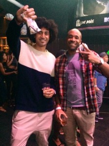 Krit & Landon Holding The Free Taco Bell Before Chucking It