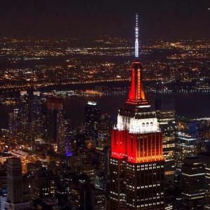 New York City Takeover - Lehigh Lafayette Colours On The Empire State Building